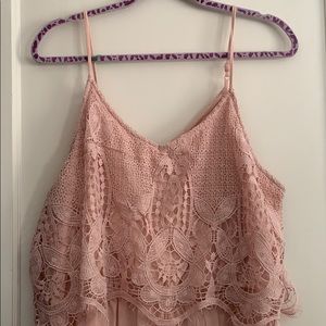 Blush Lace Romper